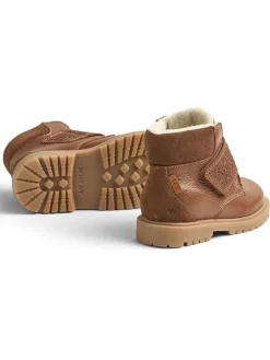Leren winterboots lichtbruin
