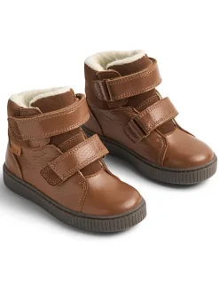 Leren winterboots lichtbruin