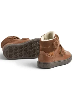 Leren winterboots lichtbruin