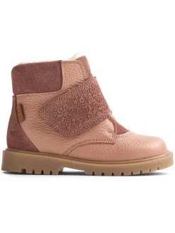 Leren winterboots lichtroze
