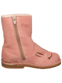 Leren winterboots lichtroze