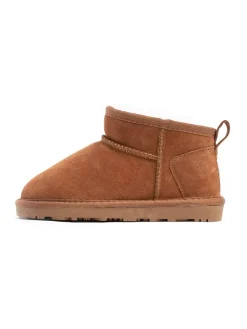 Leren winterboots "Mindiki" lichtbruin