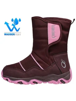 Leren winterboots rood