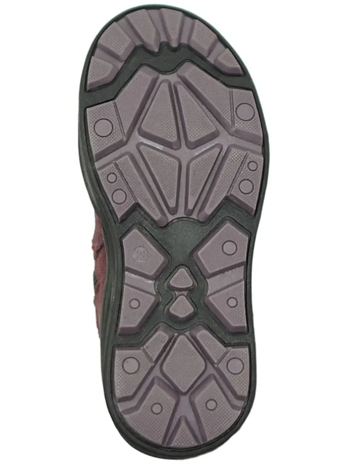 Leren winterlaarzen auberginekleurig