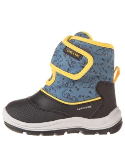 Leren winterlaarzen blauw