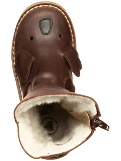 Leren winterlaarzen bruin
