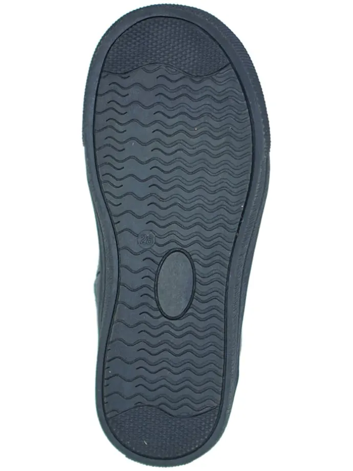 Leren winterlaarzen donkerblauw