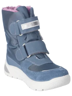 Leren winterlaarzen "Gaia" blauw