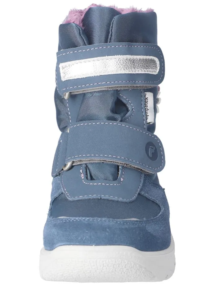 Leren winterlaarzen "Gaia" blauw