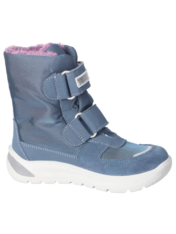 Leren winterlaarzen "Gaia" blauw