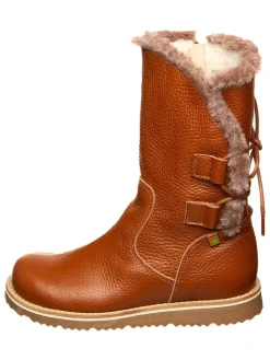 Leren winterlaarzen lichtbruin
