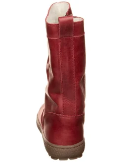 Leren winterlaarzen rood