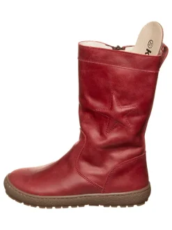 Leren winterlaarzen rood