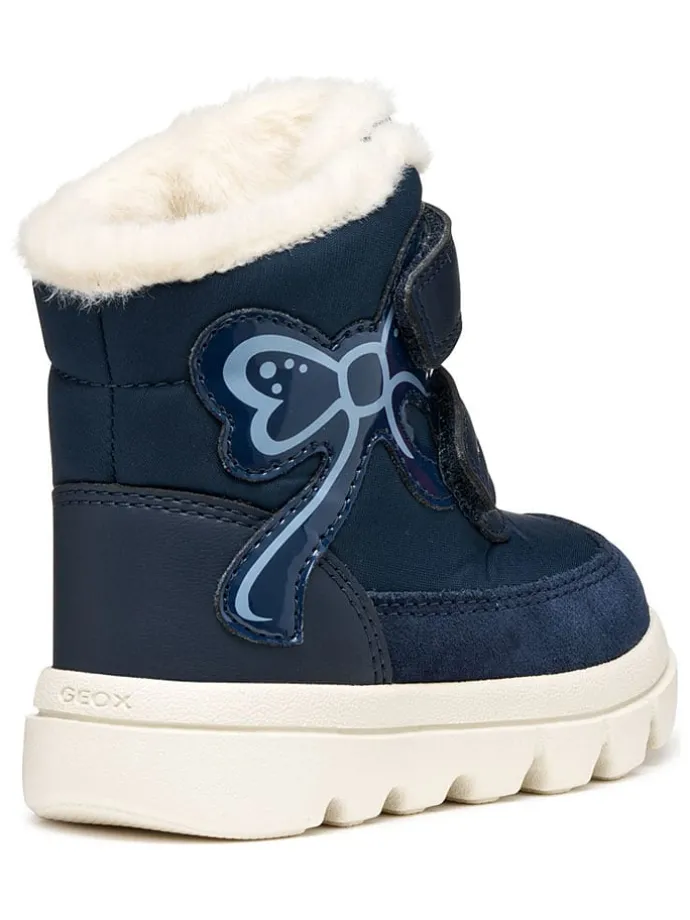 Leren winterlaarzen "Willaboom" donkerblauw