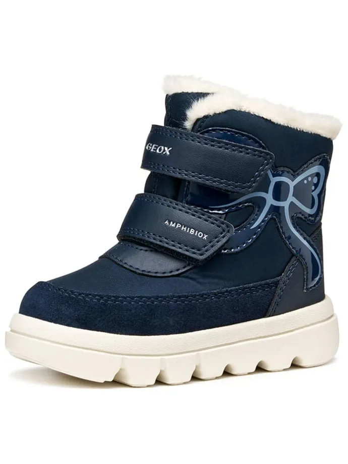 Leren winterlaarzen "Willaboom" donkerblauw