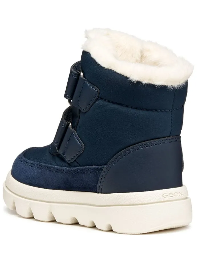 Leren winterlaarzen "Willaboom" donkerblauw
