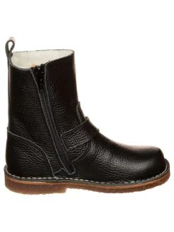 Leren winterlaarzen zwart