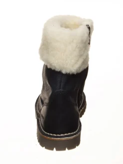 Leren winterlaarzen zwart