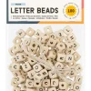 Letterkralen "Wood" - vanaf 6 jaar - 100 stuks