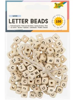Letterkralen "Wood" - vanaf 6 jaar - 100 stuks