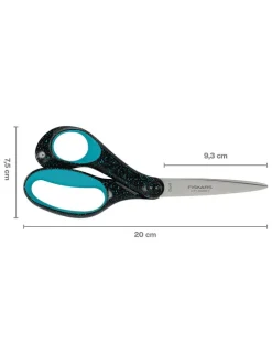 Linkshandige schaar zwart - (H)20 cm