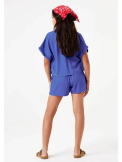 Linnen blouse blauw