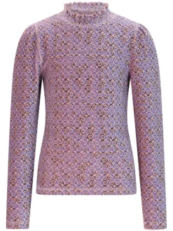 Longsleeve "Koss" lichtroze/blauw