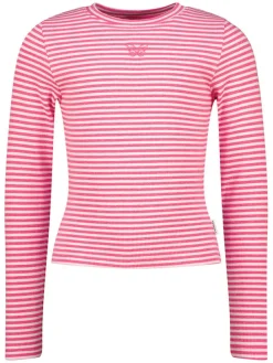 Longsleeve roze/wit