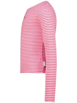 Longsleeve roze/wit