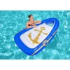 Luchtbed "Nautik" blauw/wit - (L)190 x (B)107 cm