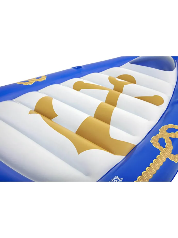 Luchtbed "Nautik" blauw/wit - (L)190 x (B)107 cm