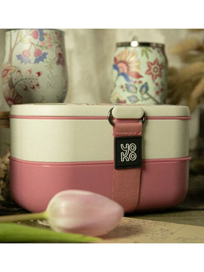 Lunchbox "Bohemian" beskleurig roze - 1200 ml