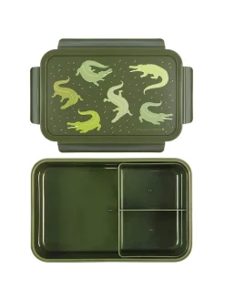 Lunchbox "Crocodiles" groen - (B)22 x (H)14,5 x (D)7 cm