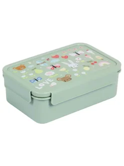 Lunchbox "Joy" groen - (B)22 x (H)7 x (D)14,5 cm