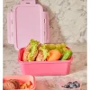 Lunchbox rood/lichtroze - (B)21 x (H)7,5 x (D)14 cm