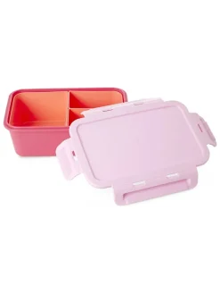 Lunchbox rood/lichtroze - (B)21 x (H)7,5 x (D)14 cm