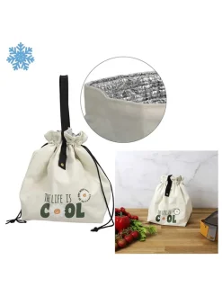 Lunchtas crème - (B)28 x (H)34 x (D)14 cm
