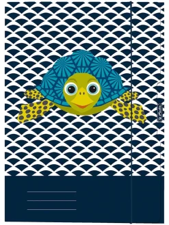 Map ''Cute Animals'' in Dunkleblau/wit - DIN A4