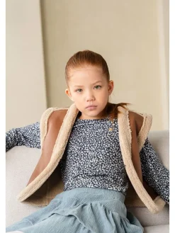 Omkeerbare bodywarmer beige/lichtbruin