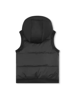 Omkeerbare bodywarmer zwart/wit
