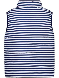 Omkeerbare doorgestikte bodywarmer donkerblauw