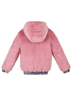 Omkeerbare jas "Bente" donkerblauw/roze