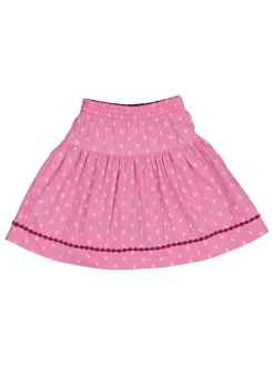 Omkeerbare traditionele rok bordeaux/lichtroze