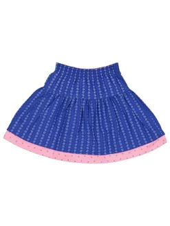 Omkeerbare traditionele rok blauw/rood