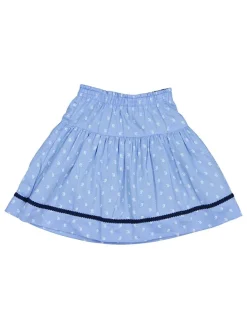 Omkeerbare traditionele rok donkerblauw/lichtblauw