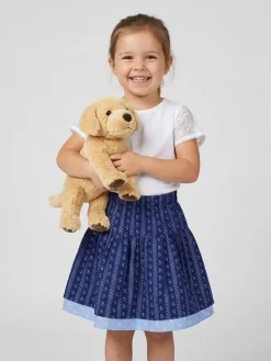 Omkeerbare traditionele rok donkerblauw/lichtblauw