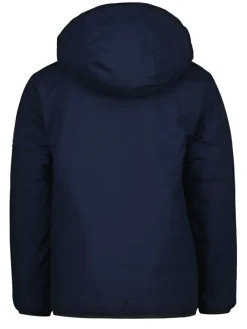 Omkeerbare tussenjas donkerblauw/neongeel