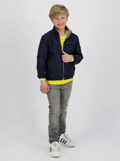 Omkeerbare tussenjas donkerblauw/grijs