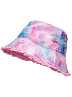 Omkeerbare zonnehoed "Batik" lichtroze/lichtblauw