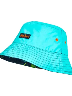 Omkeerbare zonnehoed turquoise/blauw